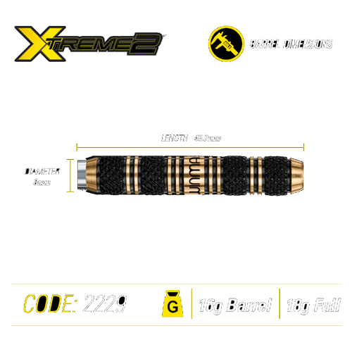 Šipky soft winmau xtreme 2 brass 18g style2